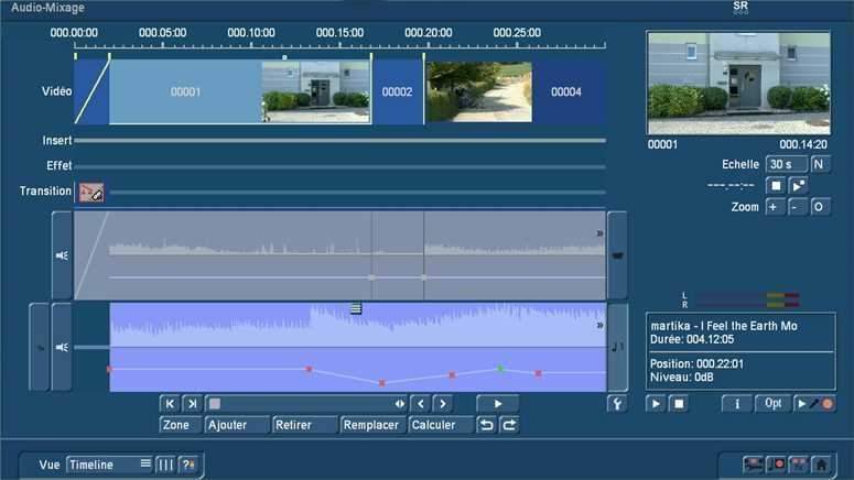 Audio mixage avec Bogart Timeline