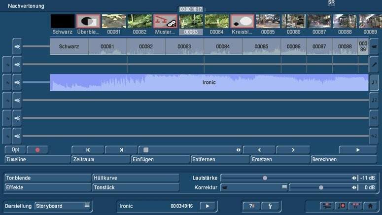 Audio Nachvertonung mit Bogart Storyboard