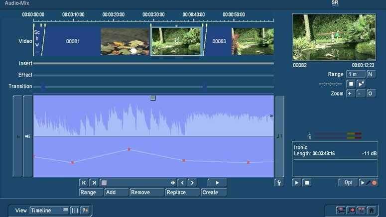 Audiomix with Bogart TimeLine view