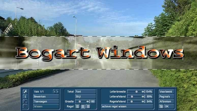 Titel effecten op de PC met Bogart voor Windows